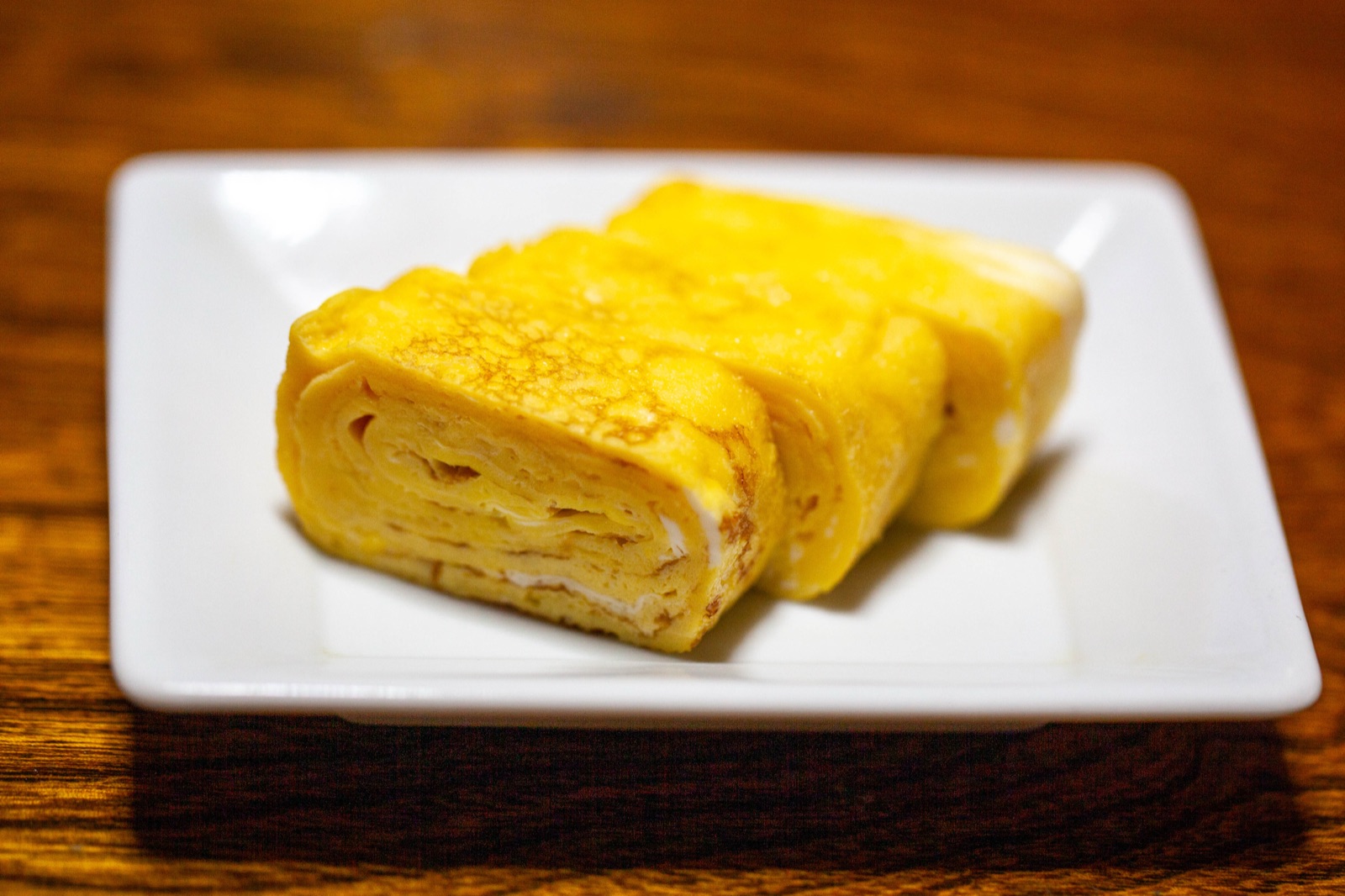 だし巻き玉子の断面。1食あたり約131円